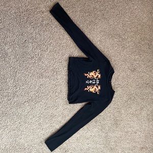 Urban outfitters crop top with dragon design print